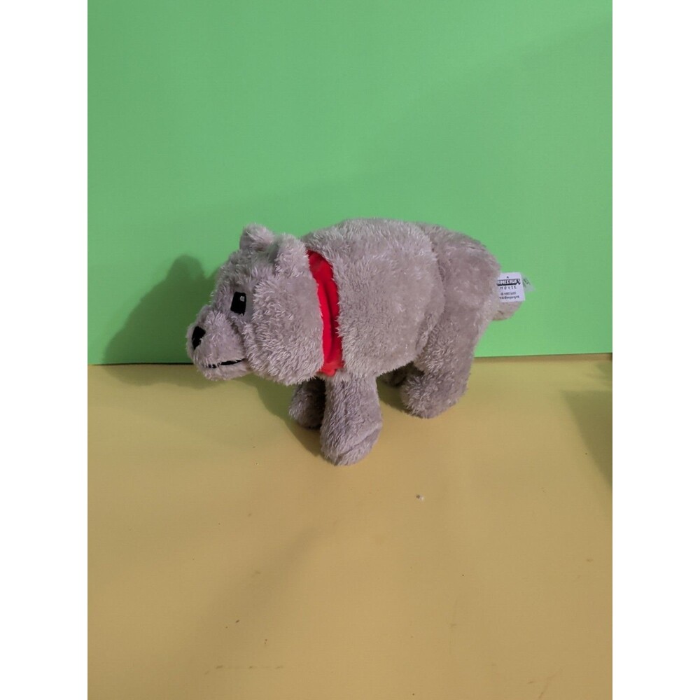 Minecraft Movie Dennis the Wolf Dog Plush Stuffed Animal 9" Mojang 2025